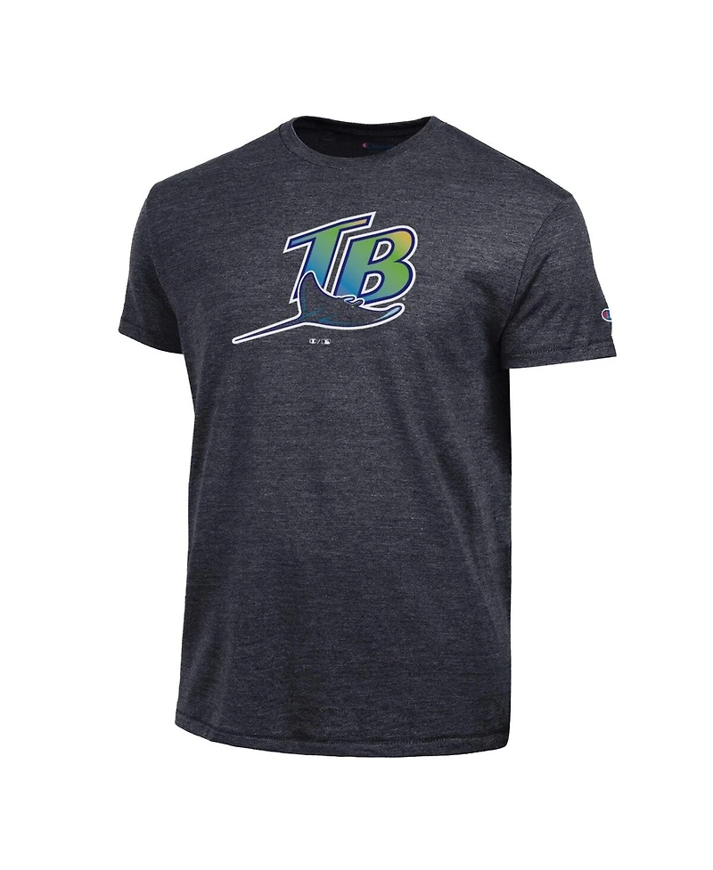 Champion Men's Black Tampa Bay Rays Cooperstown Logo Tri-Blend T-Shirt