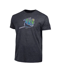 Champion Men's Black Tampa Bay Rays Cooperstown Logo Tri-Blend T-Shirt