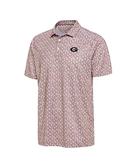 Antigua Men's Pink Georgia Bulldogs Desert Dry Dogwood Polo Shirt