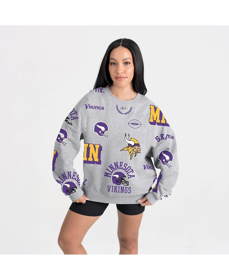 Gameday Couture Women's Heather Gray Minnesota Vikings Always On Repeat Fleece Sweatshirt