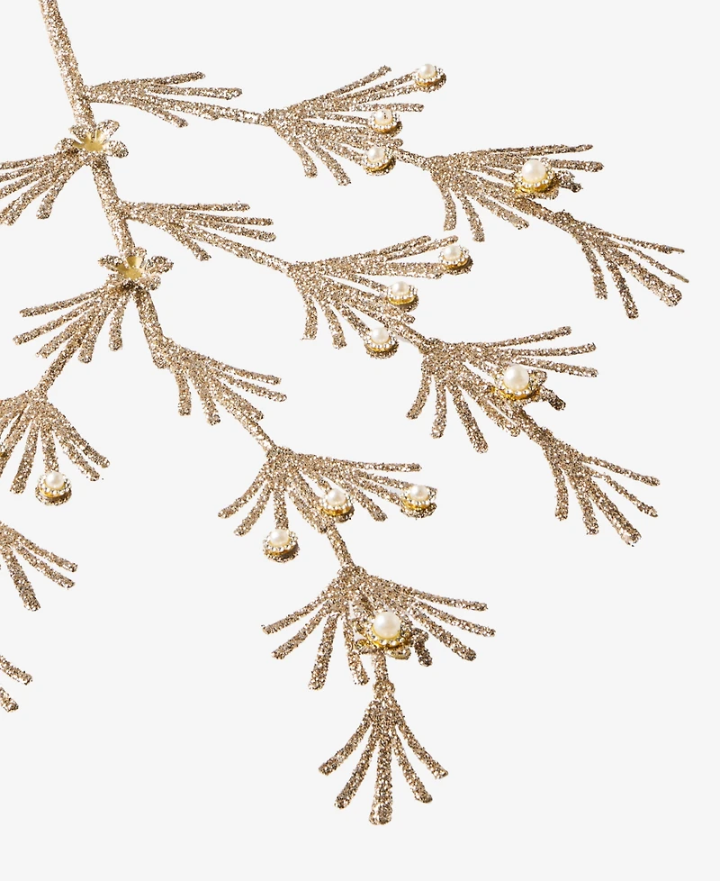 Holiday Lane Gilded Glamour Leaves Pick, Macy's Exclusive