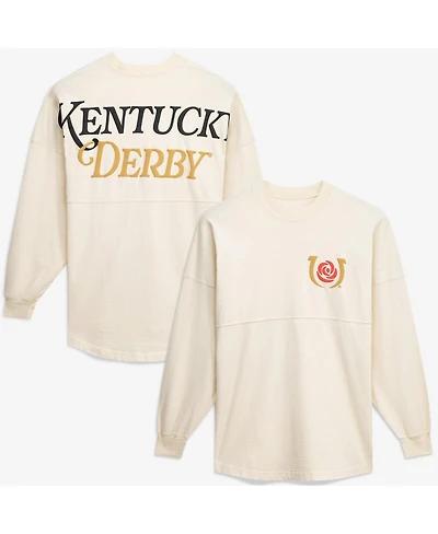 Spirit Jersey Men's Cream Kentucky Derby Oversized Original Long Sleeve T-Shirt