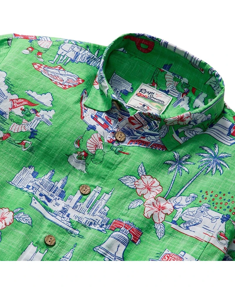 Reyn Spooner Men's Philadelphia Phillies Scenic Tri-Blend Button-Down Shirt