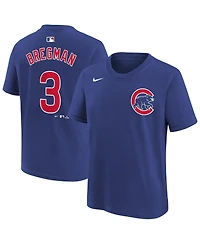 Nike Big Boys and Girls Alex Bregman Royal Chicago Cubs Name Number T-Shirt