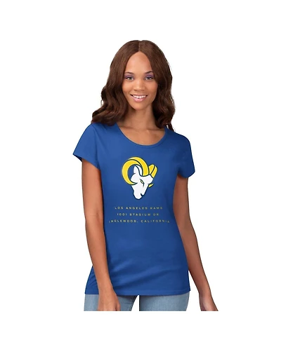 G-iii 4Her by Carl Banks Women's Royal Los Angeles Rams Endzone T-Shirt