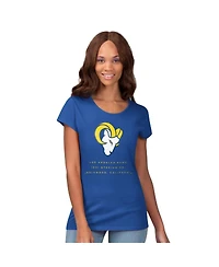 G-iii 4Her by Carl Banks Women's Royal Los Angeles Rams Endzone T-Shirt