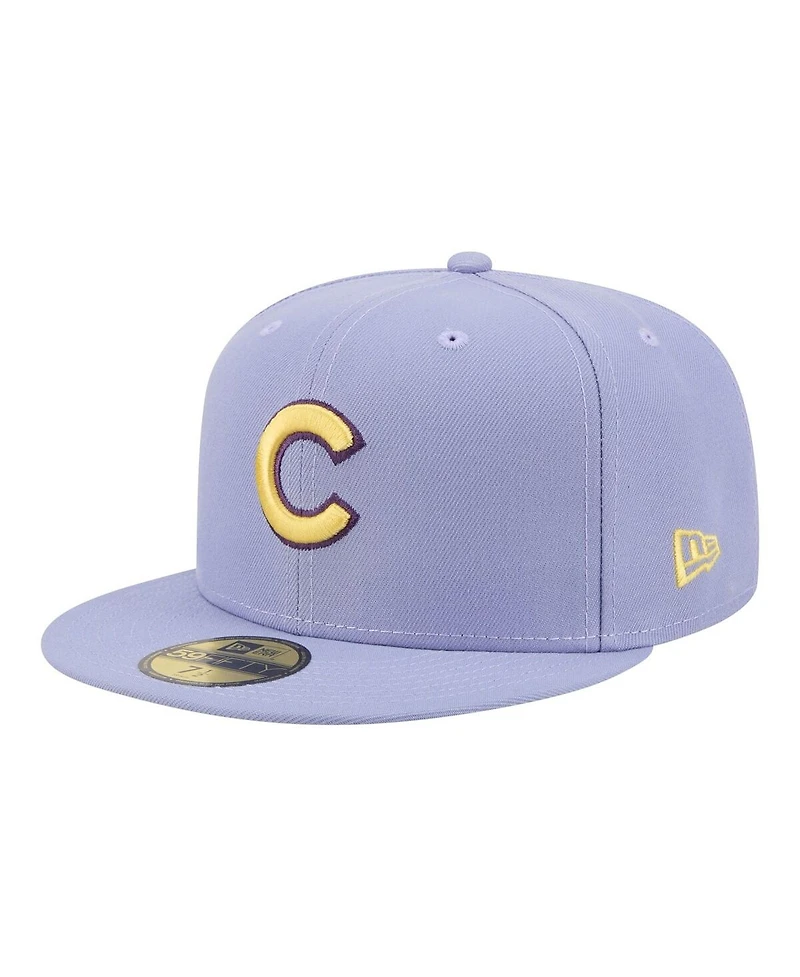 New Era Men's Light Purple Chicago Cubs Lavender Bloom 59FIFTY Fitted Hat