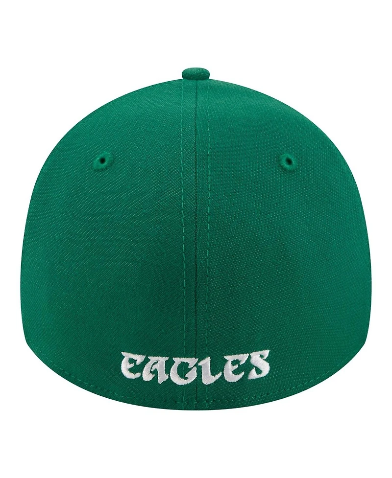 New Era Men's Kelly Green Philadelphia Eagles Core Team 39THIRTY Flex Hat