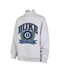 '47 Brand Women's Gray Duke Blue Devils Laurel Arch Mock Neck Sweatshirt