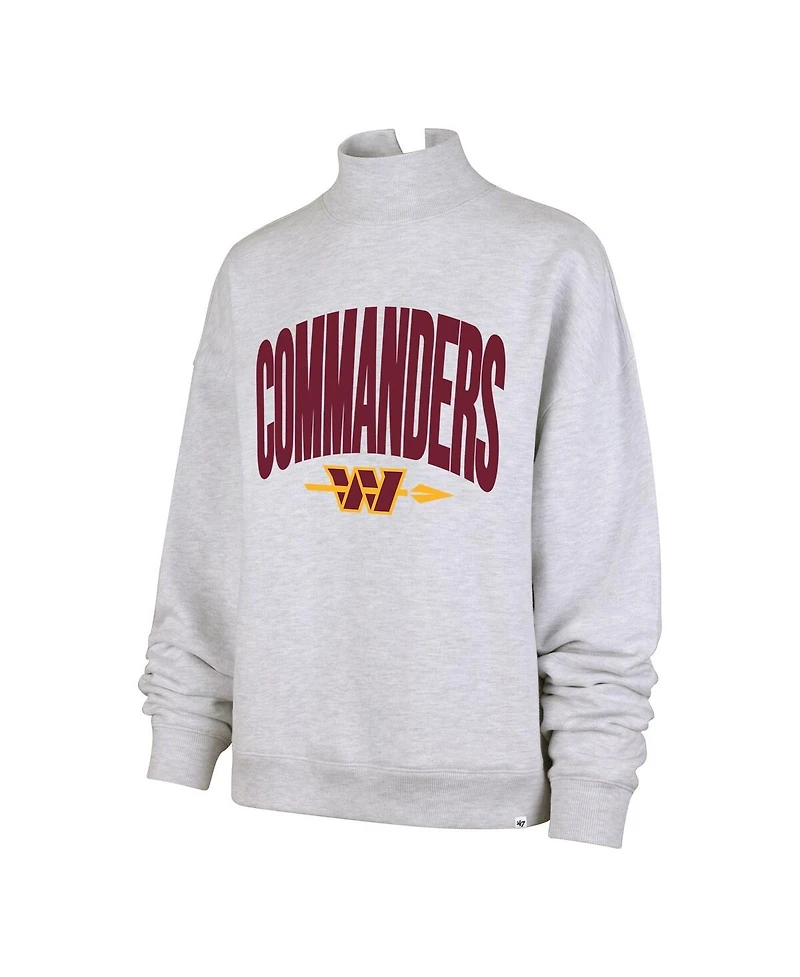 '47 Brand Women's Gray Washington Commanders Subtle Muse Mock Neck Sweatshirt