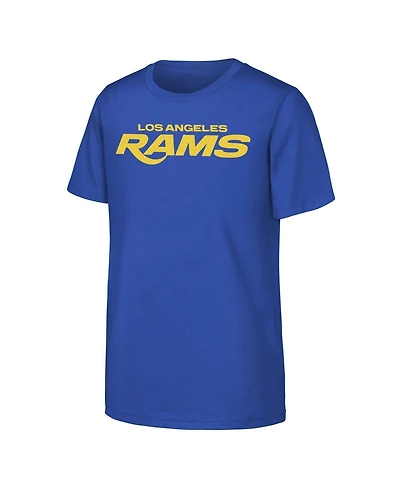 Outerstuff Big Boys and Girls Royal Los Angeles Rams Counter Run Short Sleeve T-Shirt