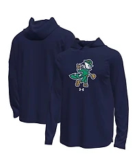 Under Armour Men's Navy Notre Dame Fighting Irish Golf Leprechaun Tech Stretch Long Sleeve Hooded T-Shirt