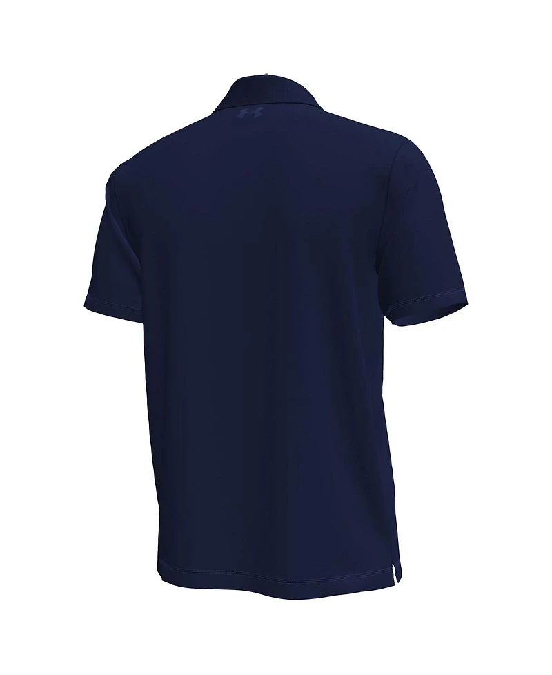 Under Armour Men's Navy Notre Dame Fighting Irish Golf Leprechaun Lightweight Motion Polo Shirt