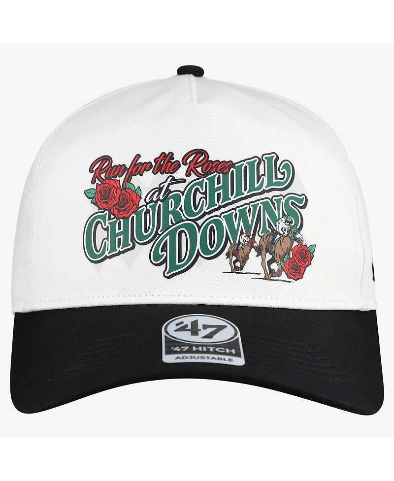 Barstool Golf x '47 Men's and Women's White Kentucky Derby Run For The Roses Churchill Downs Hitch Adjustable Hat