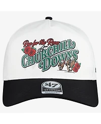Barstool Golf x '47 Men's and Women's White Kentucky Derby Run For The Roses Churchill Downs Hitch Adjustable Hat