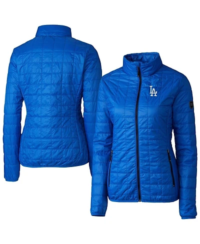 Cutter & Buck Women's Royal Los Angeles Dodgers Rainier PrimaLoft Eco Insulated Full-Zip Puffer Jacket