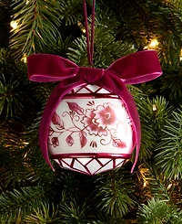 Holiday Lane Holiday Toile Glass Ball Ornament, Macy's Exclusive