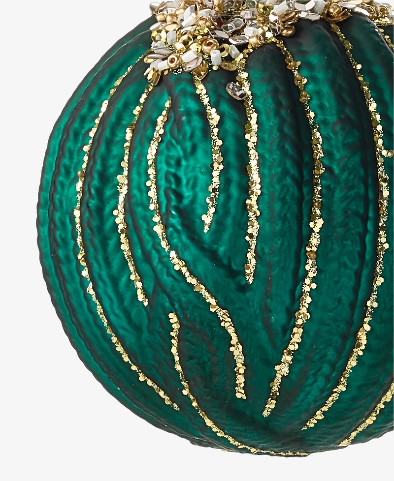 Holiday Lane Holiday Toile Embellished Ball Ornament, Macy's Exclusive