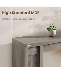 homfan Extra Long Narrow Console Table, Farmhouse Sofa Table for Entryway or Behind Couch, Engineered Wood Hallway Accent
