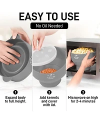 Collapsible Popcorn Maker with Lid