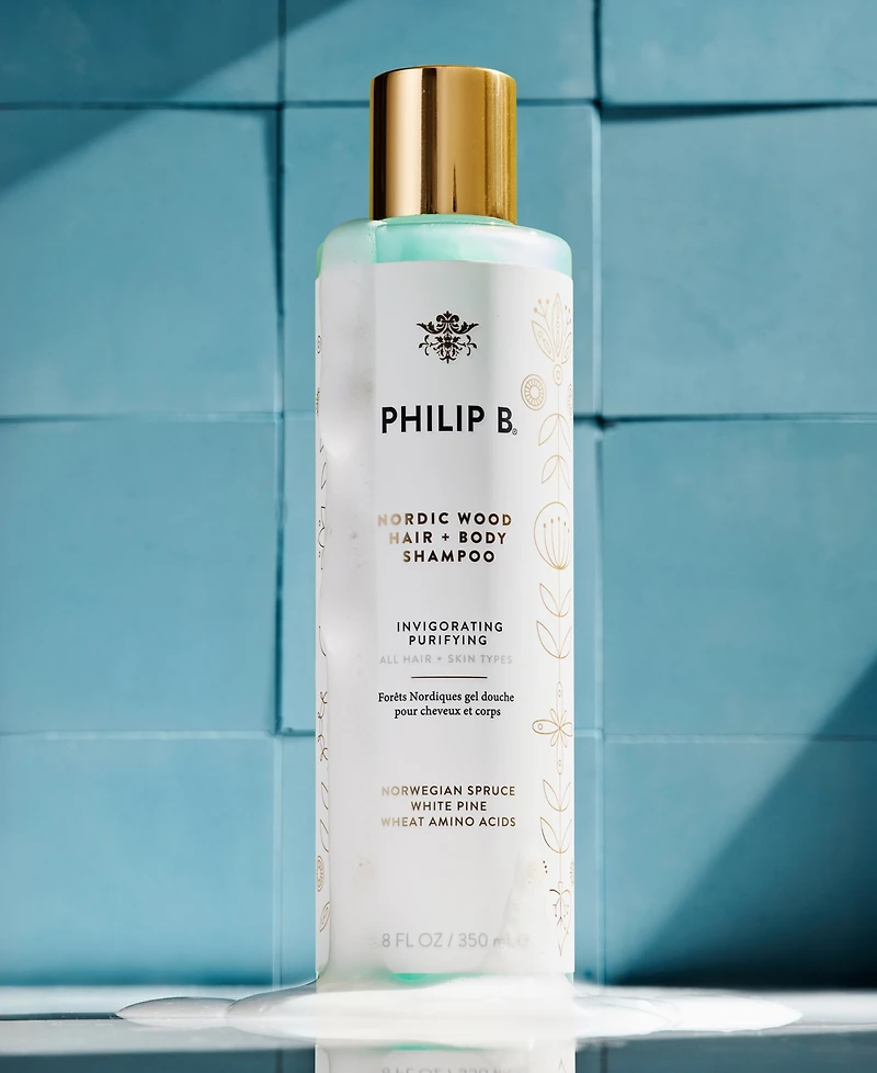 Philip B Nordic Wood Hair + Body Shampoo, 11.8 oz.