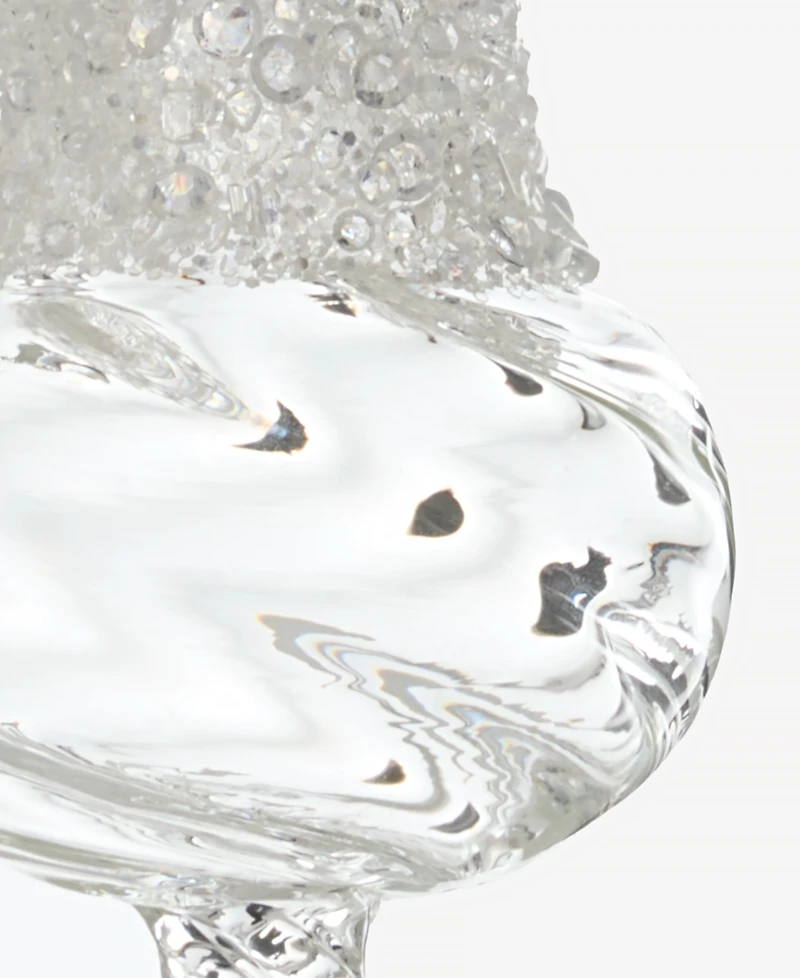Holiday Lane Iced Delight Glass Icicle Ornament, Macy's Exclusive