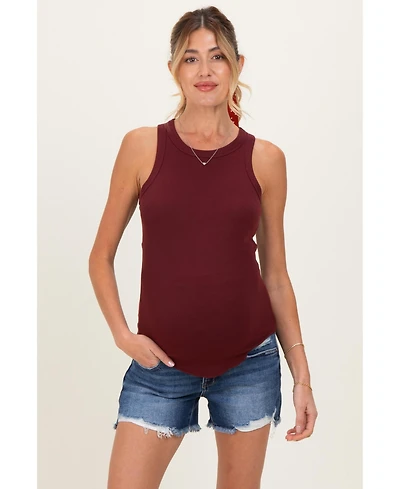 Pinkblush Maternity Navy Distressed Fringe Hem Shorts