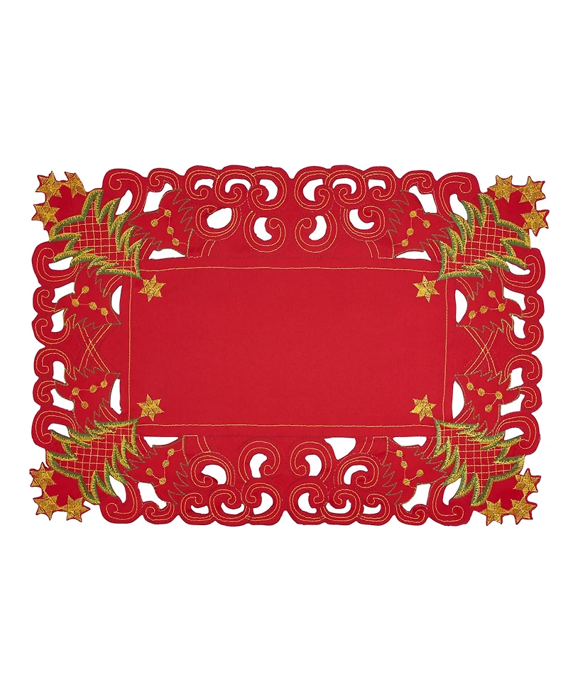 Saro Lifestyle Christmas Tree Placemats, Set of 4