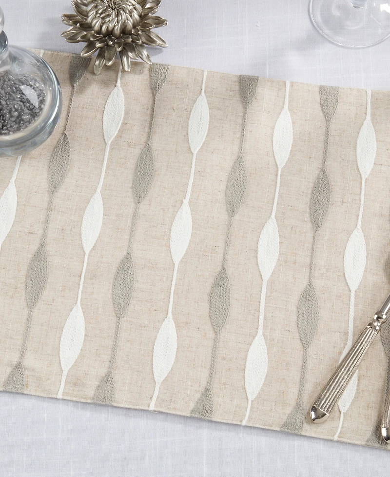 Saro Lifestyle Embroidered Design Placemats, Set of 4
