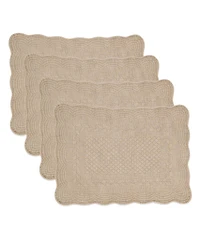 Saro Lifestyle Charming Quilted Placemats, Set of 4