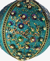 Holiday Lane Peacock Embellished Ball Ornament, Macy's Exclusive