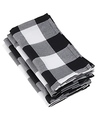 Saro Lifestyle Buffalo Plaid Blend Table Napkins, Set of 4