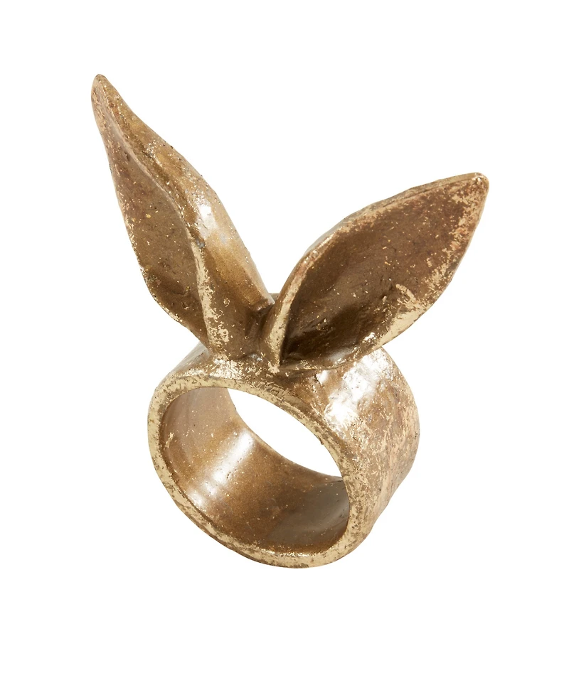 Saro Lifestyle Bunny Ears Design Napkin Rings, Set of 4
