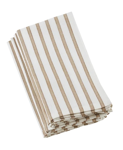 Saro Lifestyle Striped Design Table Napkins, Set of 4