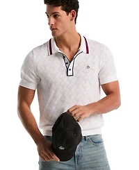 Original Penguin Men's Geo Eyelet Polo Shirt