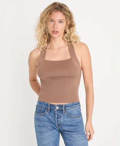Good American Women's Straight Neck Pull-On Top