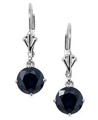 Macy's Sapphire (2 ct. t.w.) Drop Earrings in 14k White Gold