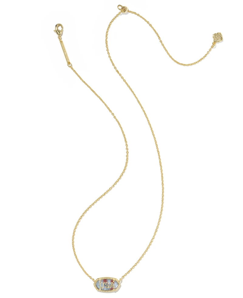 Kendra Scott 14k Gold-Plated Elisa Usa Short Pendant Necklace
