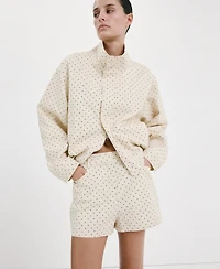 Mango Women's Dots Bomber Jacket