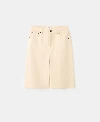 Mango Women's Low-Rise Denim Bermuda Shorts