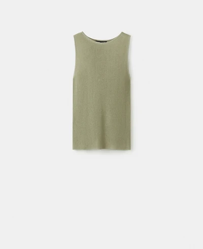 Mango Women's Fitted Fine-Knit Top
