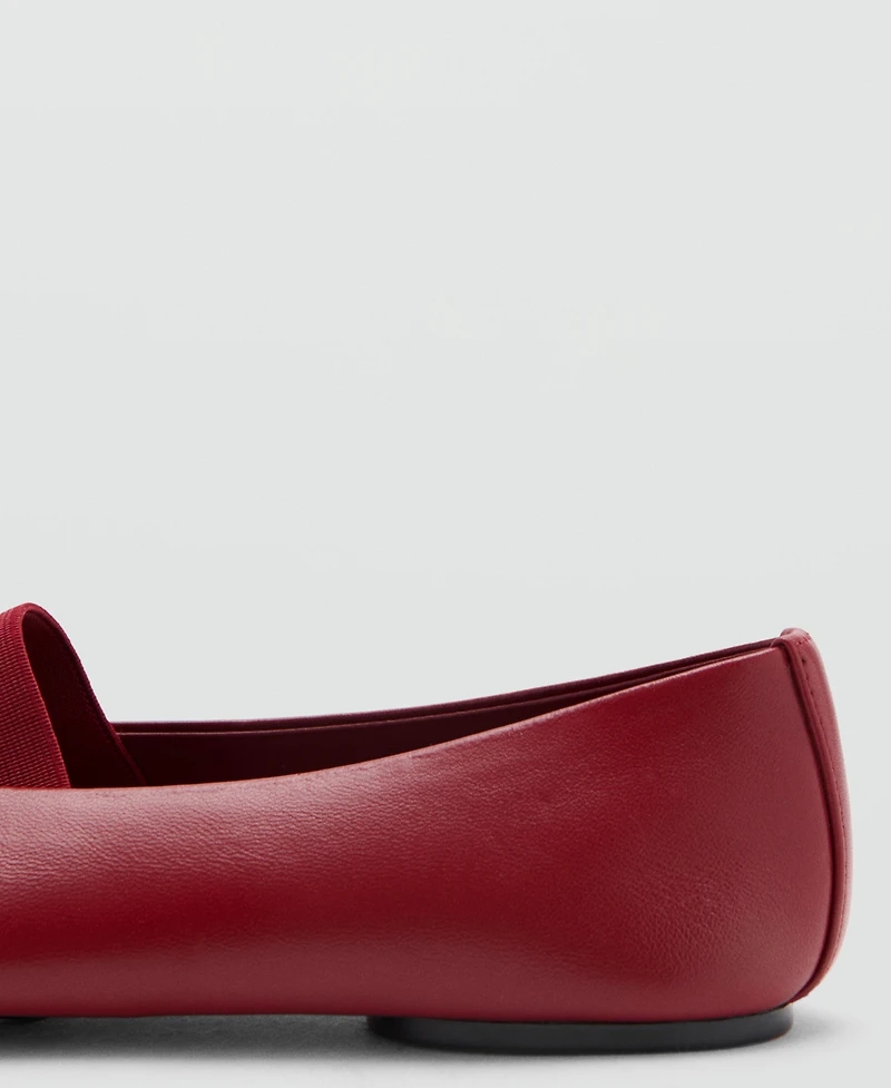 Mango Women's Strap Leather Shoes