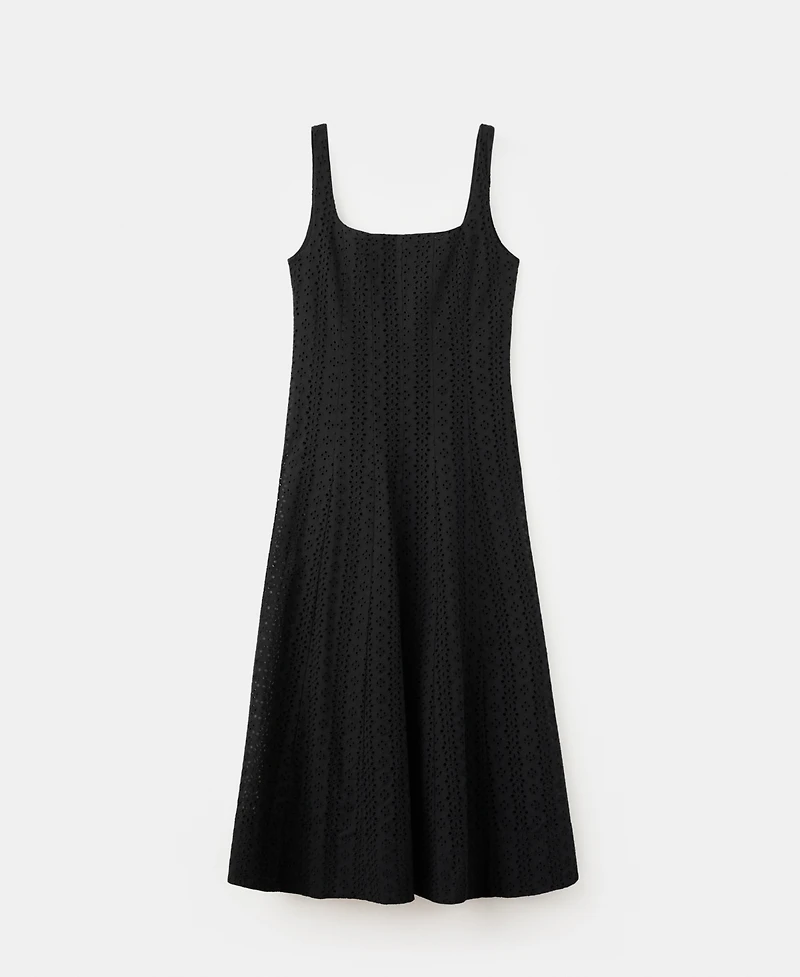 Mango Women's Embroidered Openwork A-Line Dress
