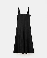 Mango Women's Embroidered Openwork A-Line Dress