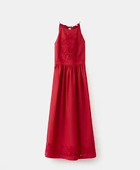Mango Women's Openwork Embroidery Cotton Dress