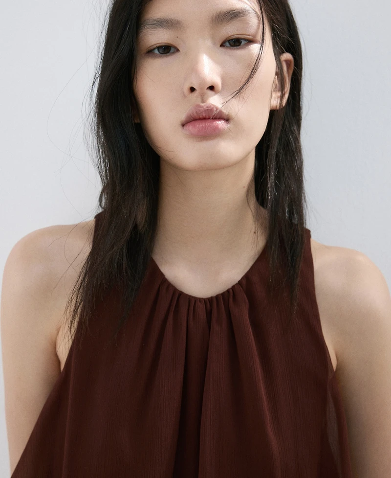 Mango Women's Short Ruffled Dress