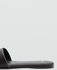 Mango Women's Metallic Detail Strappy Sandals