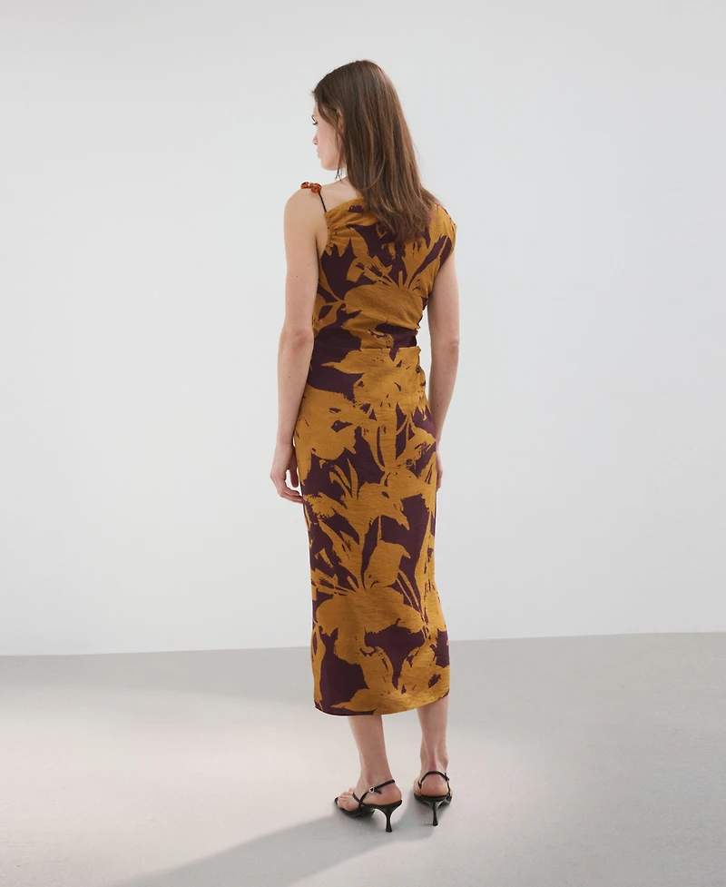 Mango Women's Printed Asymmetrical Dress