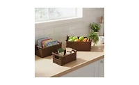 Household Essentials Decorative Woven Baskets Set of 3, Small, Medium and Large