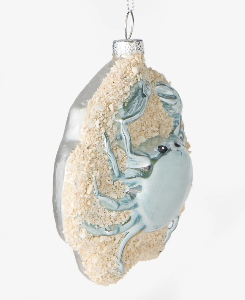 Holiday Lane Seaside Glass Crab Ornament, Macy's Exclusive